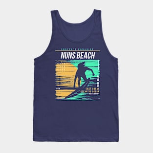 Retro Surfing Nuns Beach, New Jersey // Vintage Surfer Beach // Surfer's Paradise Tank Top
